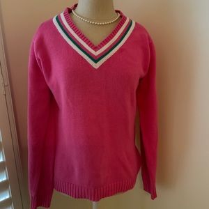 Preppy pink sweater size M